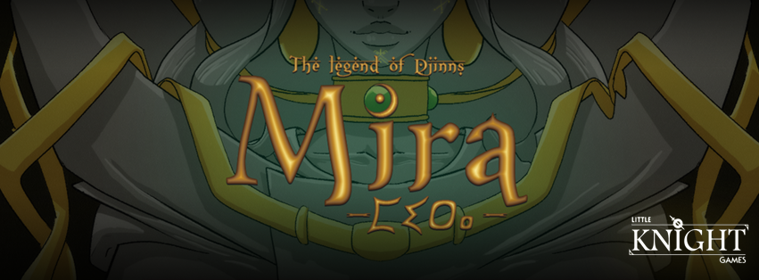 Banner for Mira and the Legend of the Djinns video game.