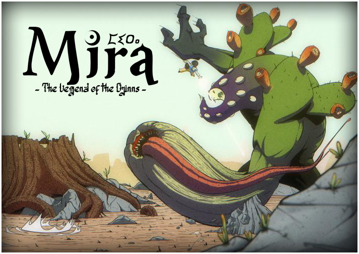 Cover art for Mira and the Legend of the Djinns video game.